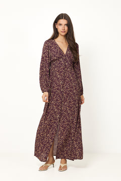 N-Lilith Maxi Dress - Donata Winetasting Print