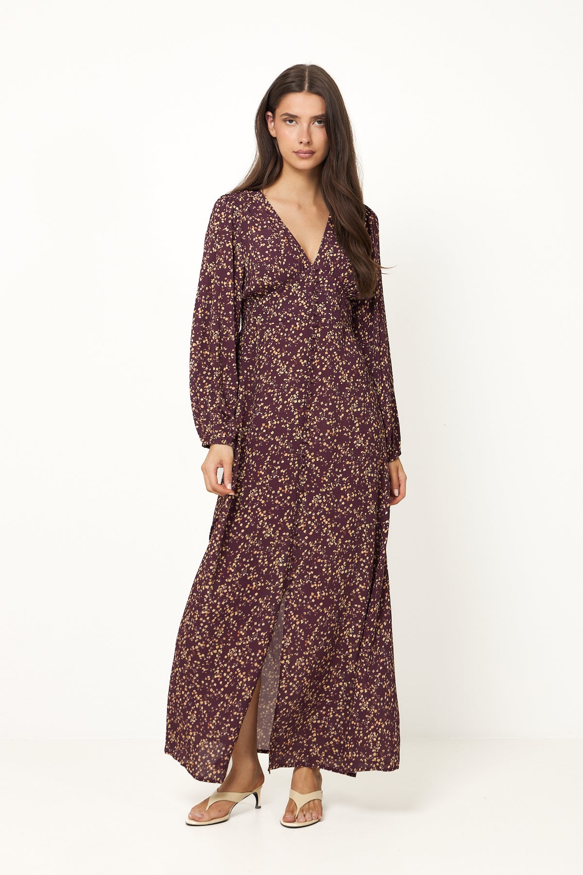 N-Lilith Maxi Dress - Donata Winetasting Print