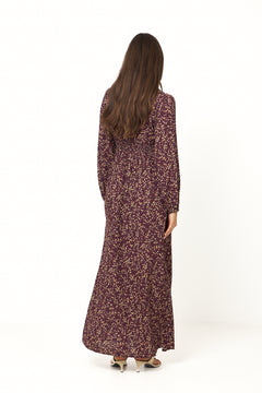 N-Lilith Maxi Dress - Donata Winetasting Print