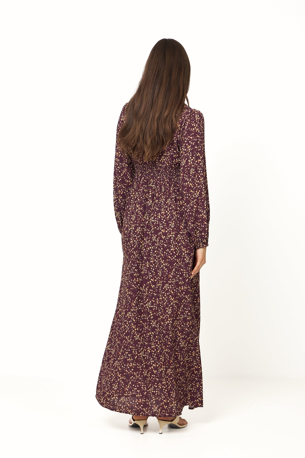 N-Lilith Maxi Dress - Donata Winetasting Print