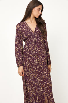 N-Lilith Maxi Dress - Donata Winetasting Print