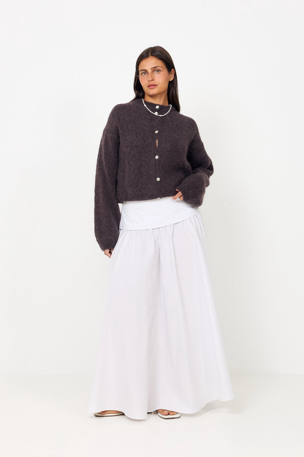 N-Kae Knit Cardigan - Chocolate