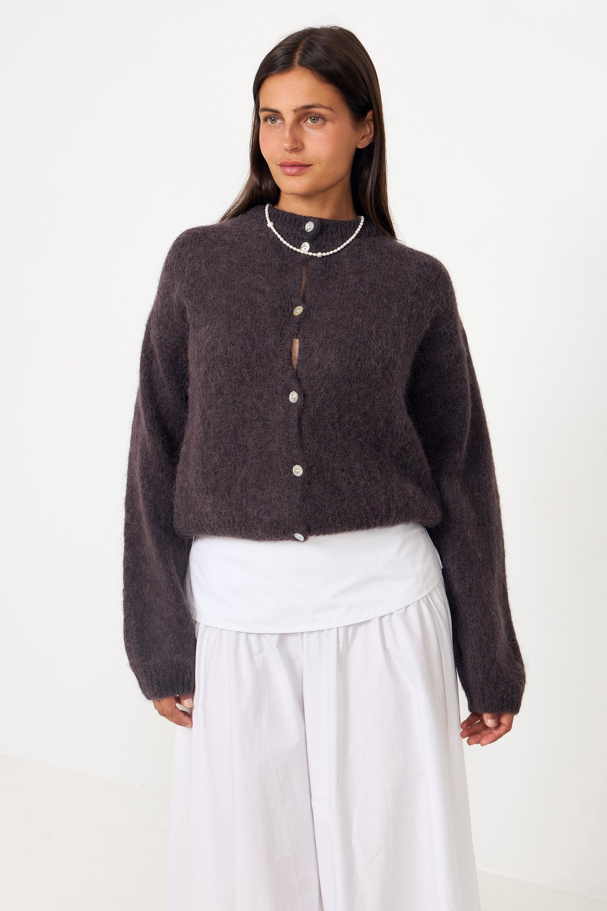 N-Kae Knit Cardigan - Chocolate