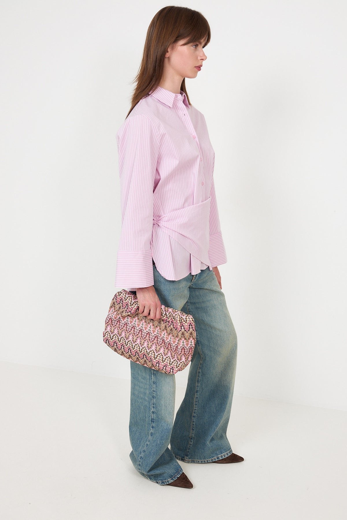 Pala Maxi Clutch Bag - Dusty Rose
