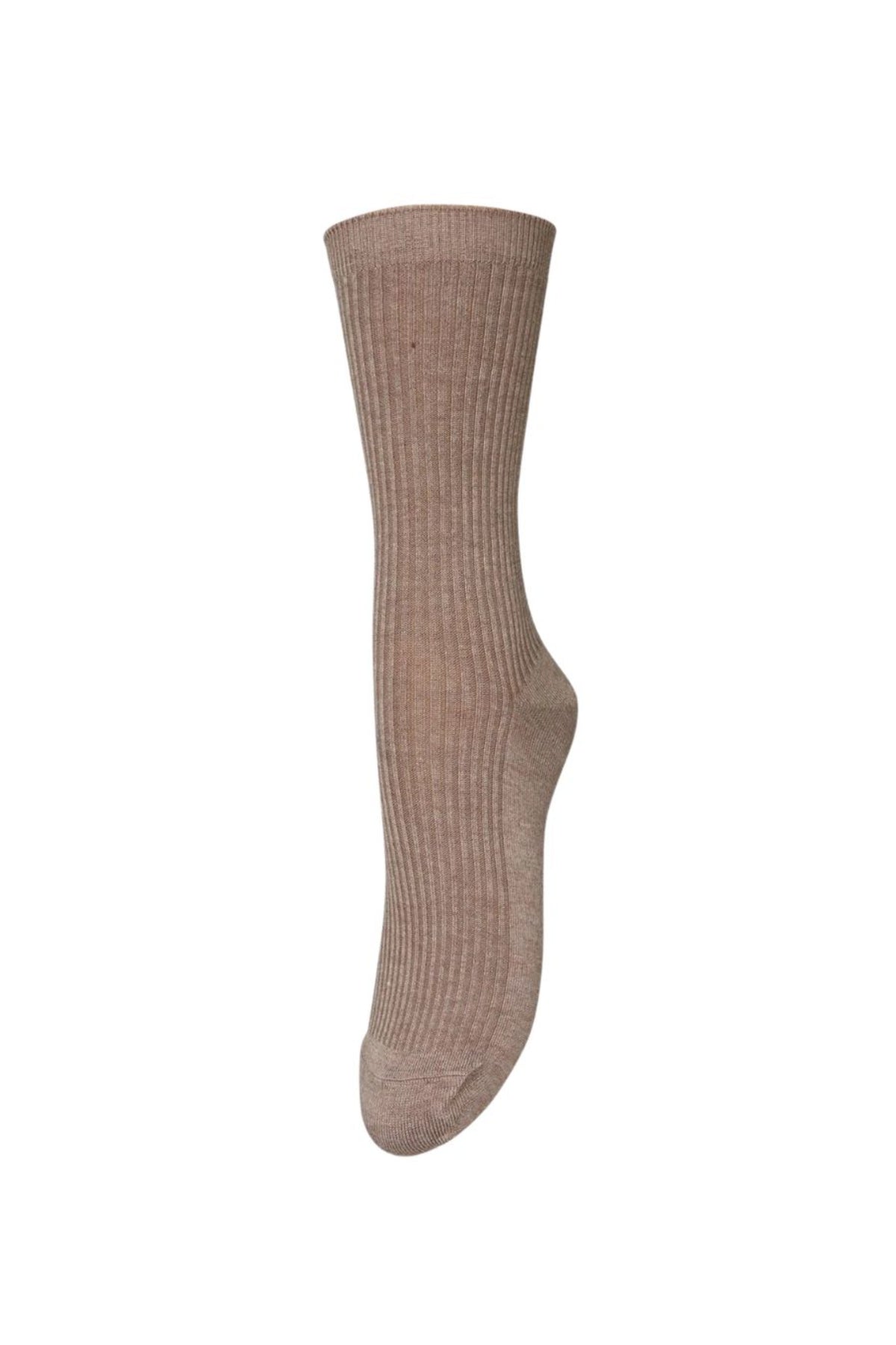 Telma Solid Sock - Beige Melange