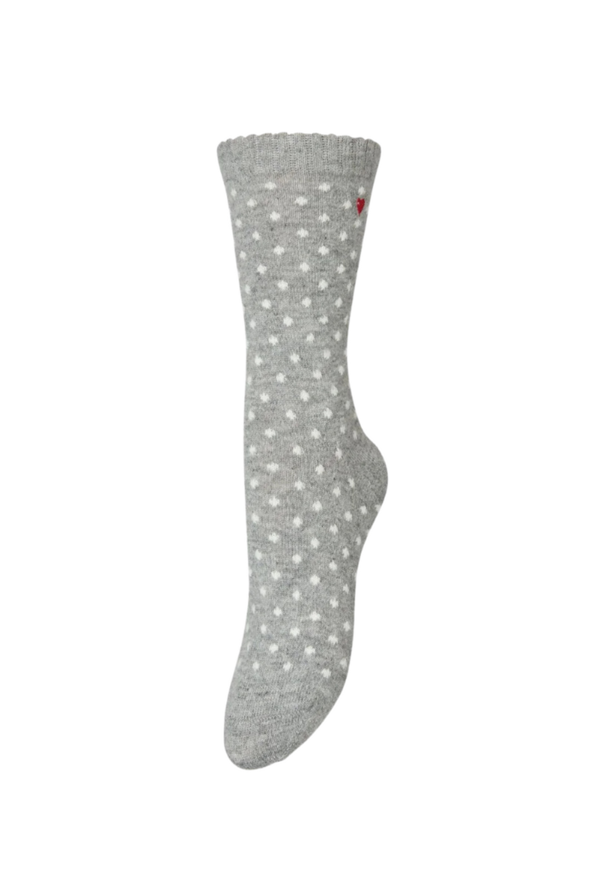 Dotted Wola Sock - Grey Melange