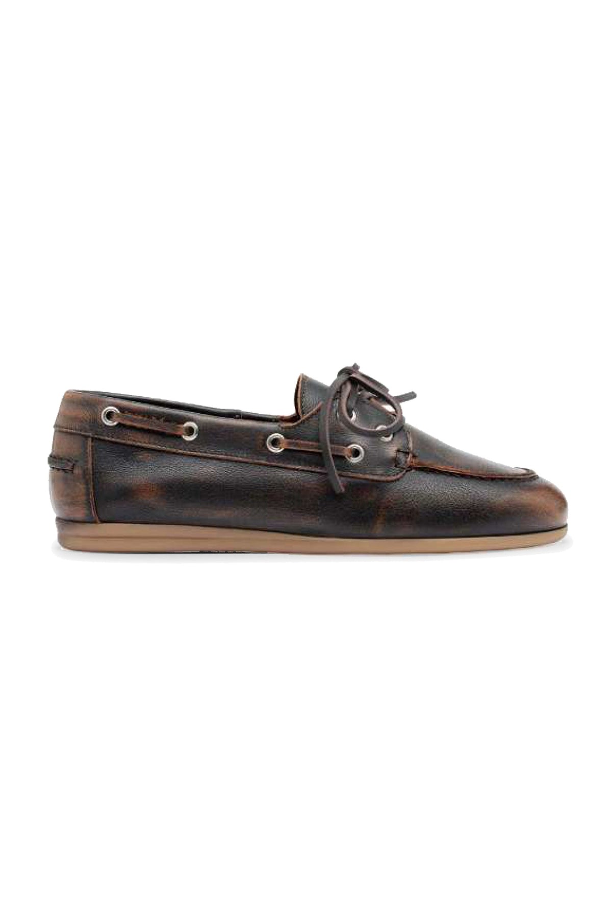 Daisy Boat Shoe Vintage Leather - Brown