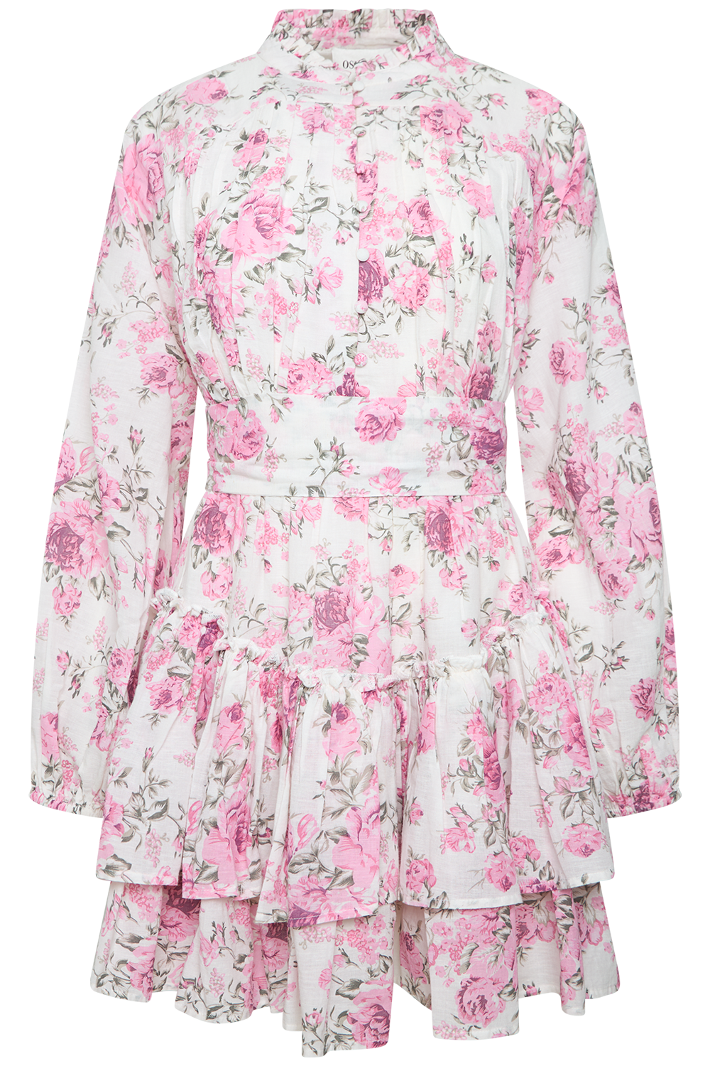 Kirsten Linen Mini Dress - Pink Floral