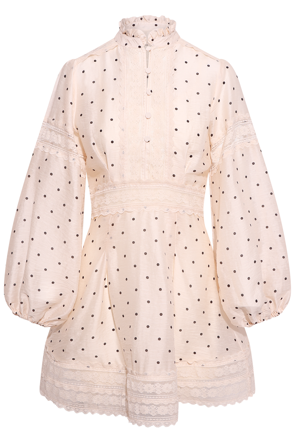 Aliah Dot Dress - Ivory Dot
