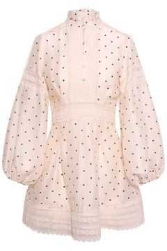 Aliah Dot Dress - Ivory Dot