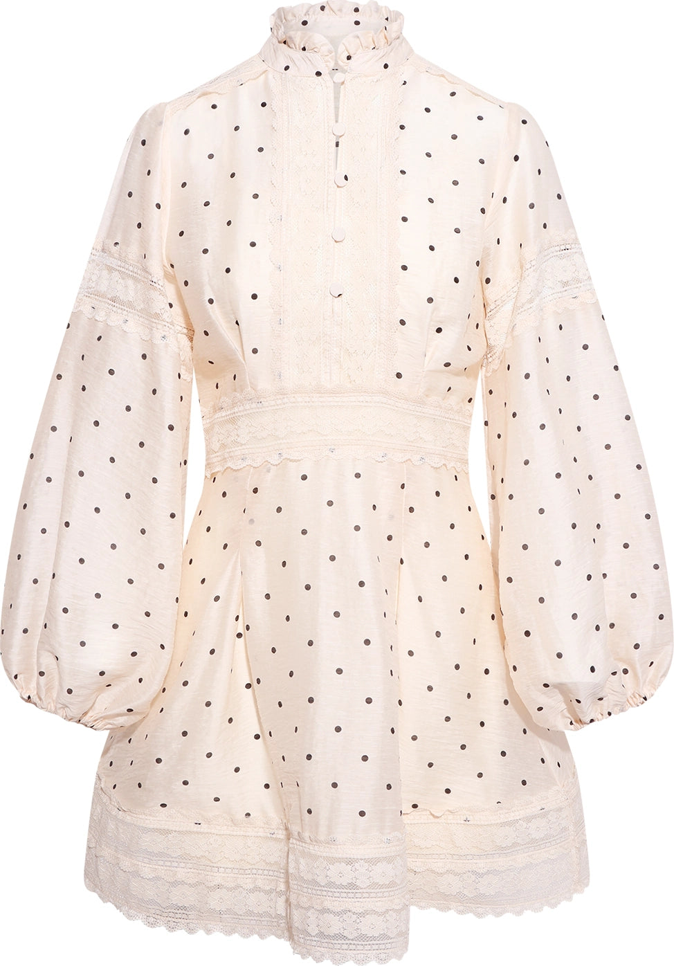 Aliah Dot Dress - Ivory Dot