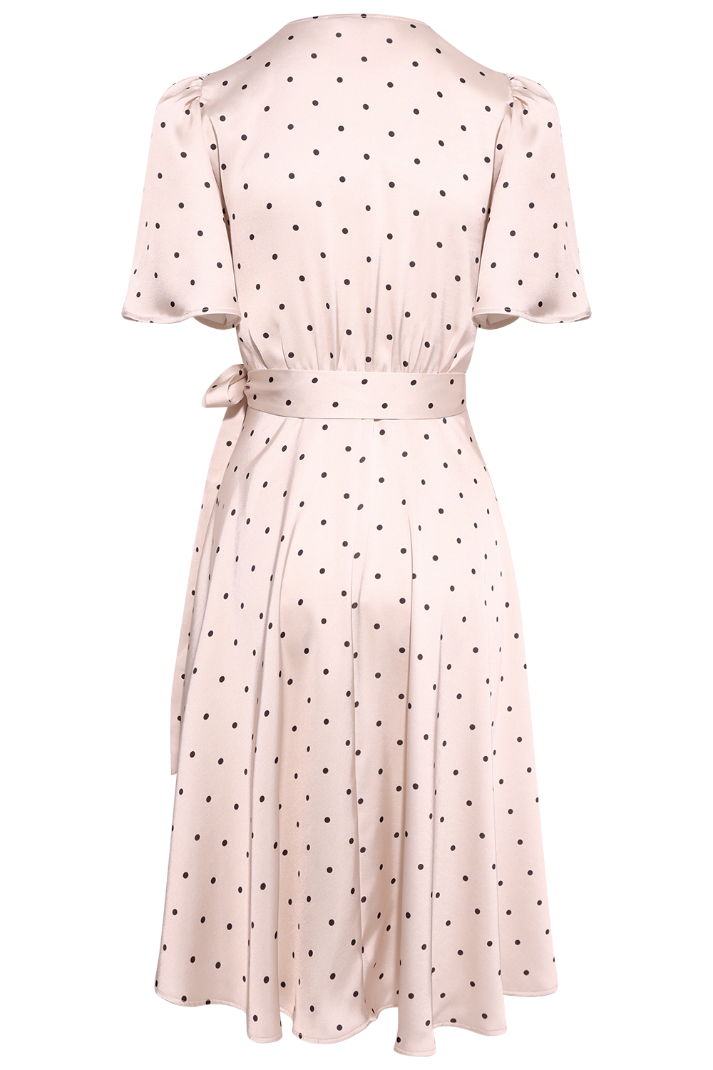 Florence Wrap Dress - Ivory Dot