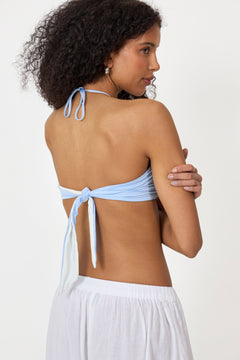 Billow Bikini Top - Pearl Blue