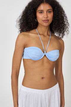 Billow Bikini Top - Pearl Blue