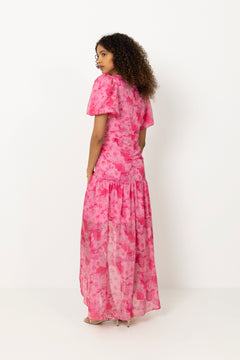 Elaine Dress - Pink Rosegarden