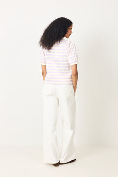 Kleo Polo - Creme Lilac Stripe