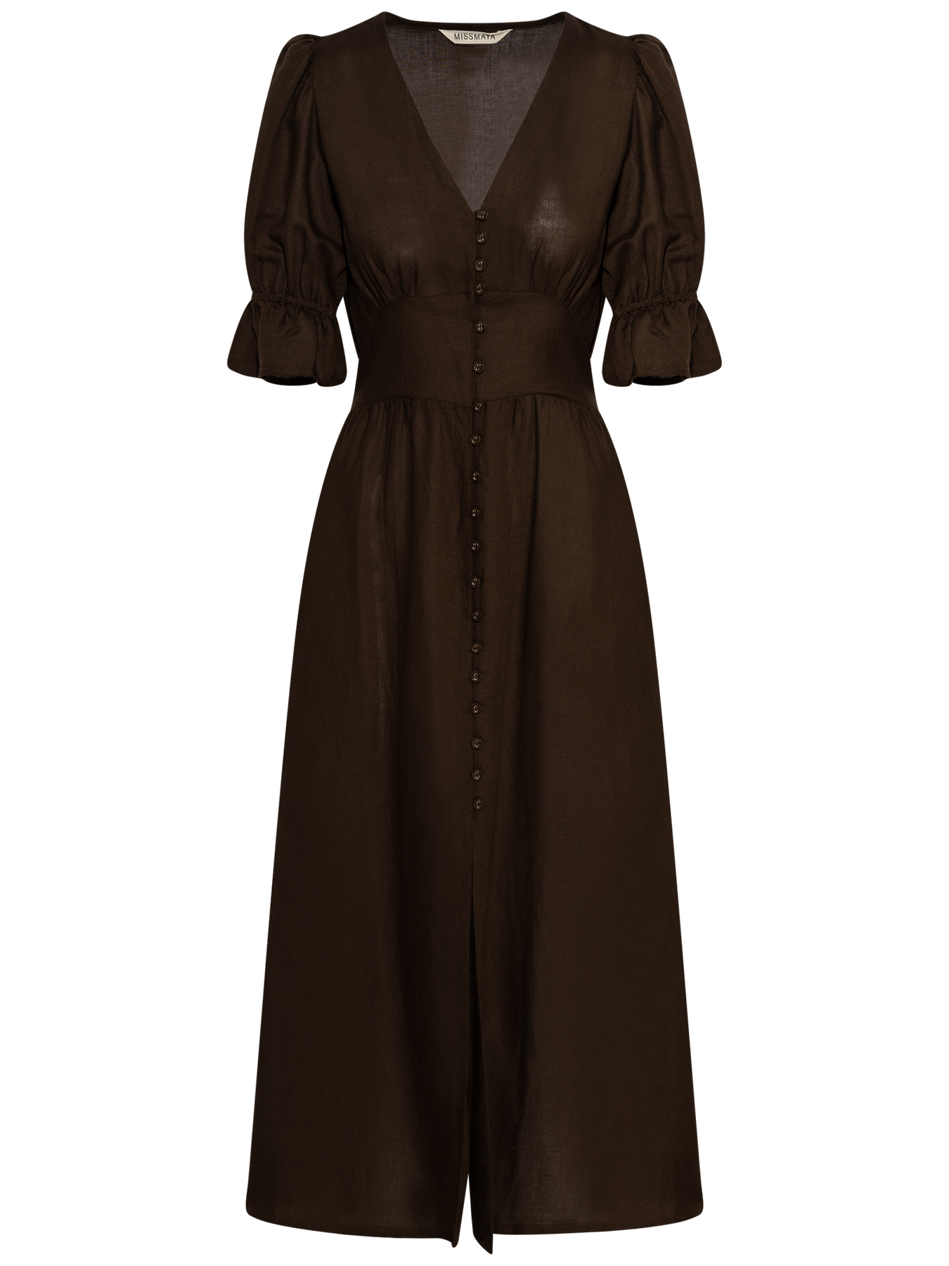Andrea Dress - Espresso Linen
