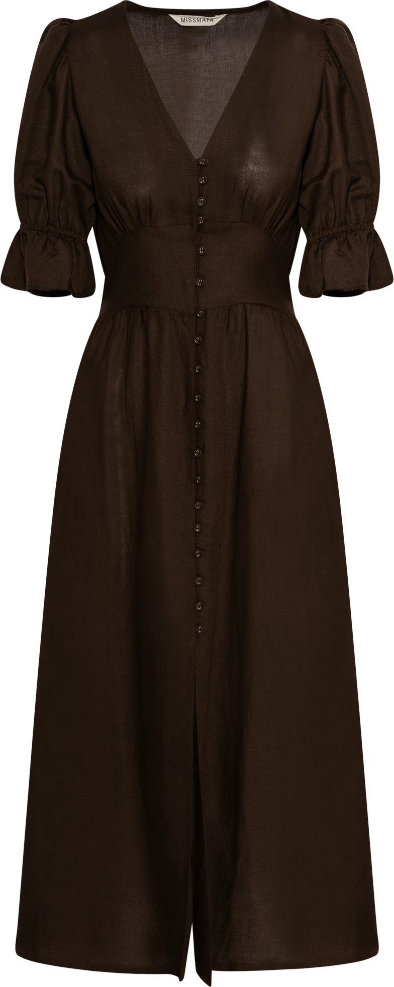 Andrea Dress - Espresso Linen