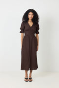 Andrea Dress - Espresso Linen