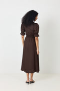 Andrea Dress - Espresso Linen