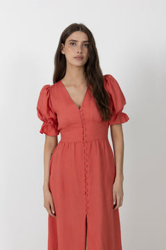 Andrea Dress - Candid Apple Linen