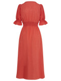 Andrea Dress - Candid Apple Linen