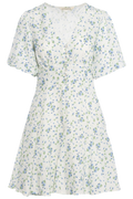Bianca Dress - Blue Fleur Linen