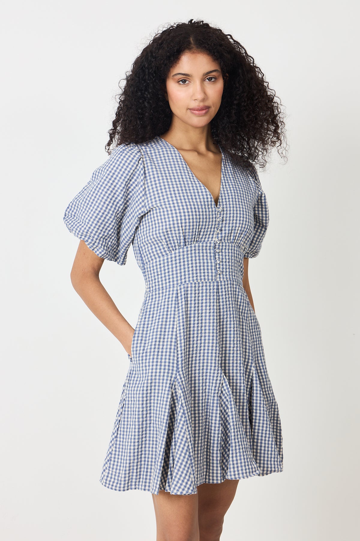 Bianca Dress - Misty Blue