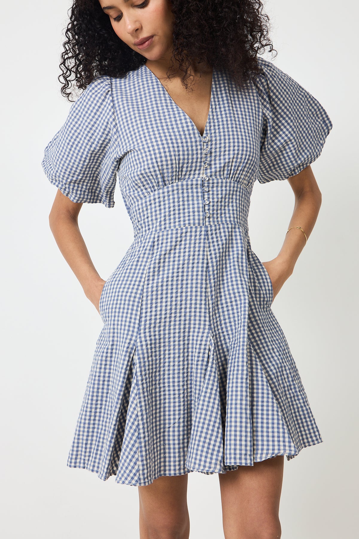 Bianca Dress - Misty Blue
