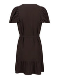 Mabel Linen Dress - Dark Brown