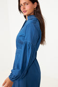 Inez Tencel Dress - Dark Blue
