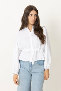 Camille Linen Shirt - White