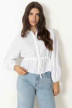 Camille Linen Shirt - White