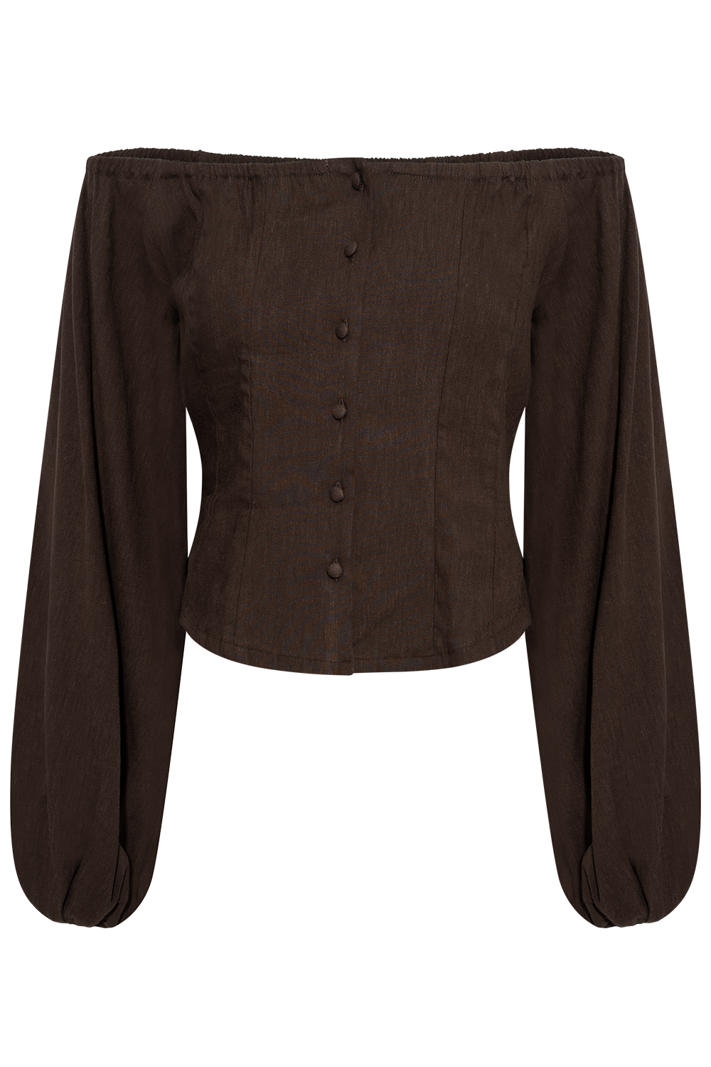 Luiza Linen Shirt - Dark Brown