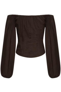 Luiza Linen Shirt - Dark Brown