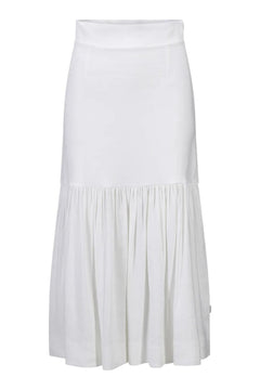 Lill Linen Skirt - White