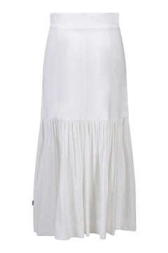 Lill Linen Skirt - White