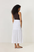Lill Linen Skirt - White