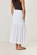 Lill Linen Skirt - White