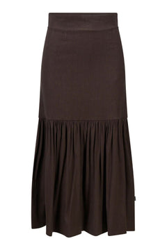 Lill Linen Skirt - Dark Brown