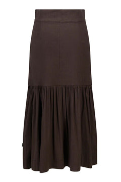 Lill Linen Skirt - Dark Brown