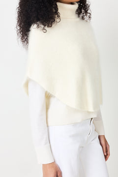 Maiken Brushed Poncho - White