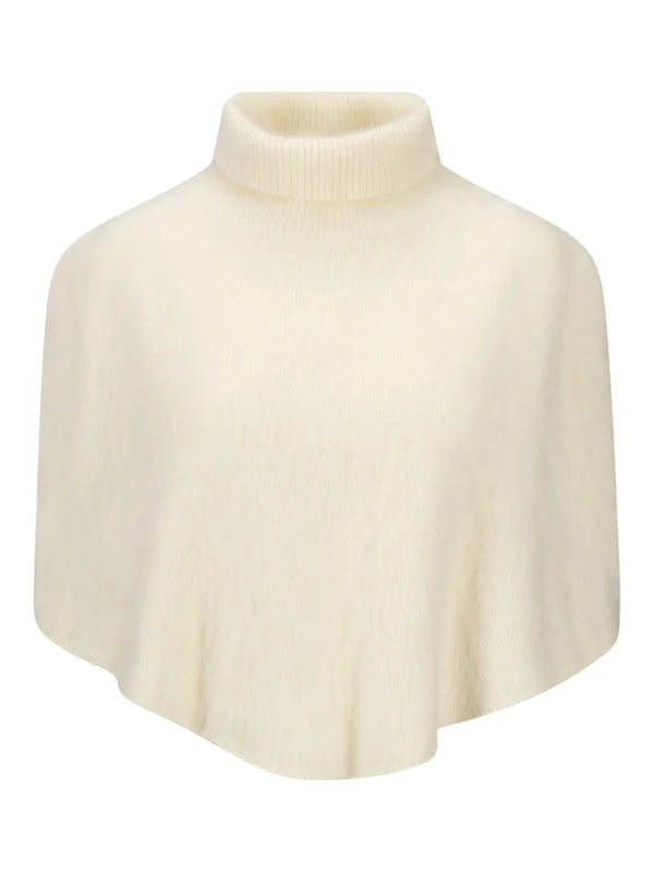 Maiken Brushed Poncho - White