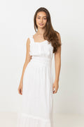 Vilja Cotton Maxi Dress - White