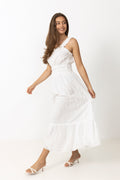 Vilja Cotton Maxi Dress - White