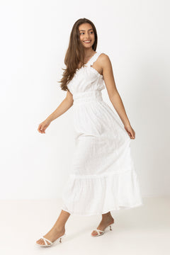 Vilja Cotton Maxi Dress - White