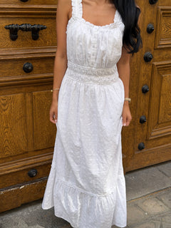 Vilja Cotton Maxi Dress - White