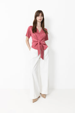 Casadia Heavy Sateen Blouse - Cherry Pink