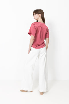 Casadia Heavy Sateen Blouse - Cherry Pink