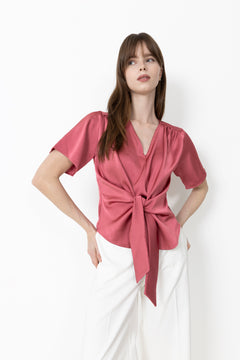 Casadia Heavy Sateen Blouse - Cherry Pink